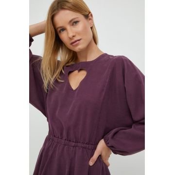 Desigual rochie culoarea violet, mini, evazati