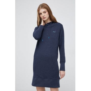 Pepe Jeans rochie culoarea albastru marin, mini, drept