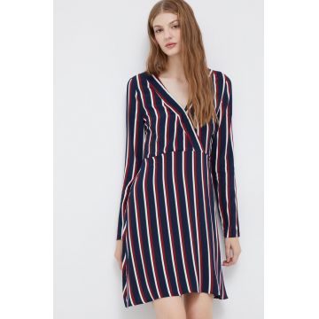 Pepe Jeans rochie culoarea albastru marin, mini, evazati