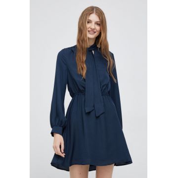 Pepe Jeans rochie culoarea albastru marin, mini, evazati