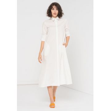 Rochie-camasa midi cu slituri laterale