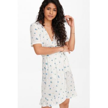 Rochie cu model petrecut si imprimeu floral