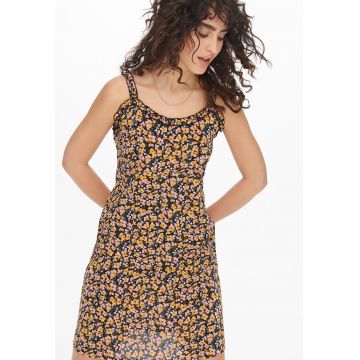 Rochie fara maneci cu imprimeu floral Nolia
