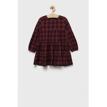 Desigual rochie din bumbac pentru copii culoarea bordo, mini, evazati