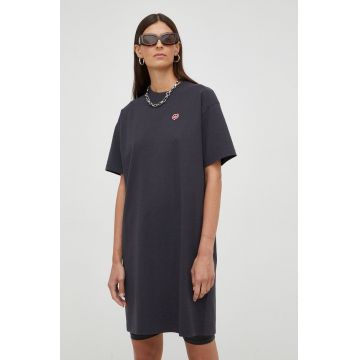 Deus Ex Machina rochie din bumbac culoarea gri, mini, oversize