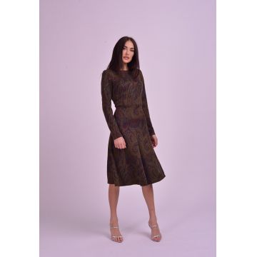 Rochie midi cu model paisley