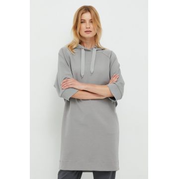 Sisley rochie culoarea gri, mini, oversize