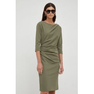 Tiger Of Sweden rochie culoarea verde, mini, mulata