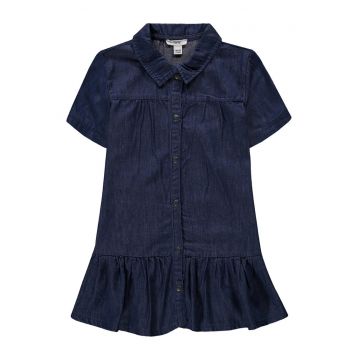 Rochie de denim cu terminatie evazata Rochie de denim cu terminatie evazata