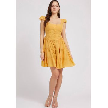 Rochie din amestec de lyocell cu pliseuri