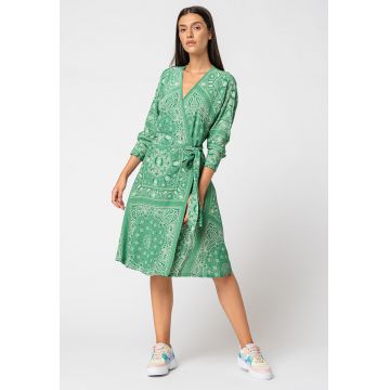 Rochie midi petrecuta cu imprimeu