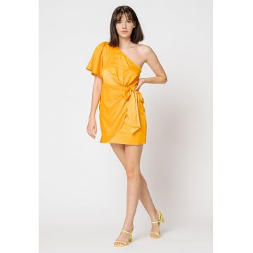Rochie mini cu decolteu pe un umar Rosa
