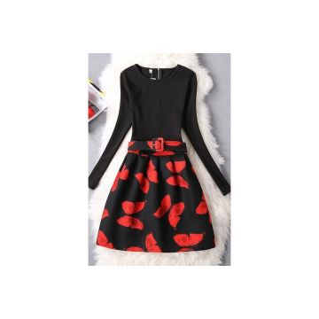 Rochie Cu Imprimeu Red Butterflies