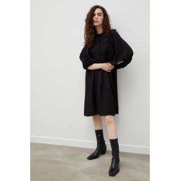Bruuns Bazaar rochie culoarea negru, mini, evazati