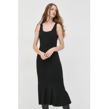 Liviana Conti rochie culoarea negru, midi, mulata