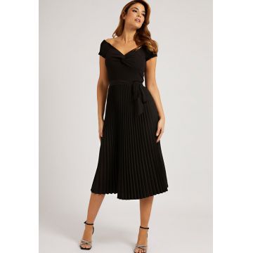 Rochie midi cu pliuri