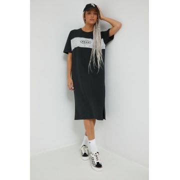 Vans rochie din bumbac culoarea negru, mini, oversize Vans rochie din bumbac culoarea negru, mini, oversize