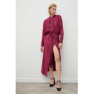 Gestuz rochie culoarea violet, maxi, oversize