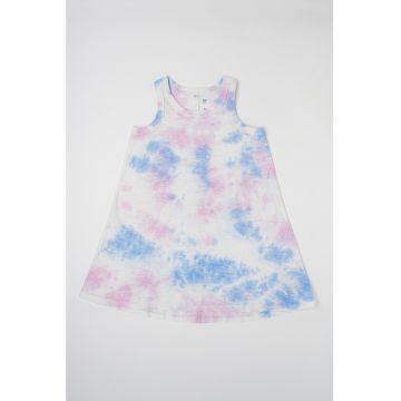 Rochie de bumbac cu aspect tie-dye