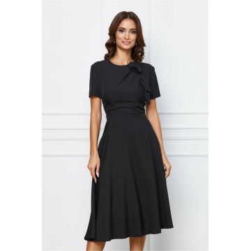 Rochie DY Fashion neagra cu funda la bust