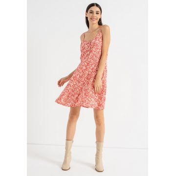 Rochie evazata cu imprimeu floral