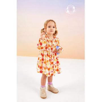 Rochie evazata cu model floral