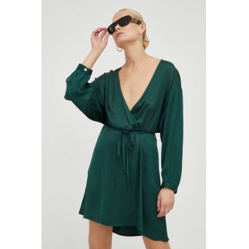 American Vintage rochie culoarea verde, mini, drept