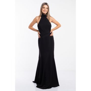 Rochie dama neagra pe gat M (38)