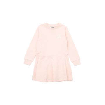 Kenzo Kids rochie din bumbac pentru copii culoarea roz, mini, evazati