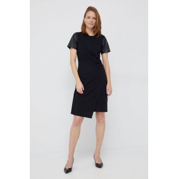 Dkny rochie culoarea negru, mini, drept