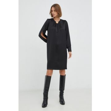 Nissa rochie culoarea negru, mini, drept