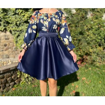 Rochie cu motive florale eleganta Teo