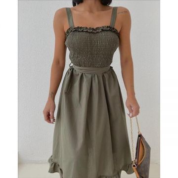 Rochie Dama Bertha Kaki