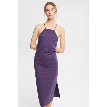 Rochie midi cu slit lateral