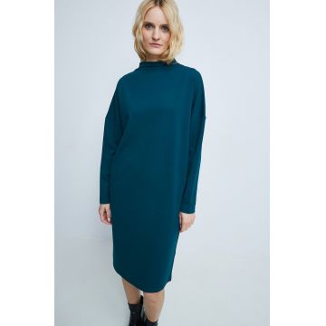 Medicine rochie culoarea verde, midi, oversize