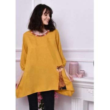 Bluza Asimetrica Galbena