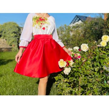 Rochie cu motive florale eleganta Teuta