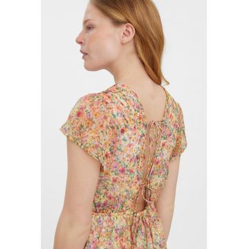Rochie maxi stratificata din sifon