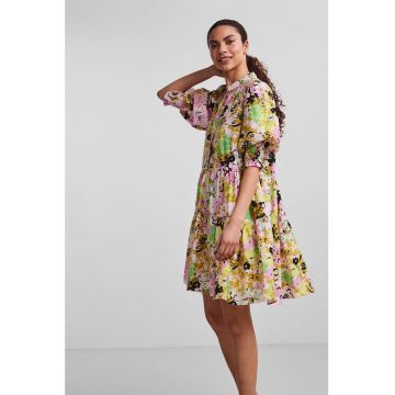 Rochie mini lejera cu imprimeu floral Vibbo