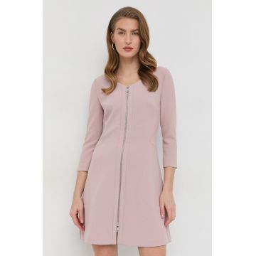 Trussardi rochie culoarea roz, mini, evazati