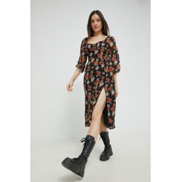 Hollister Co. rochie culoarea negru, mini, evazati