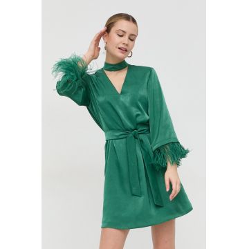 Marella rochie culoarea verde, mini, drept