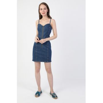 Rochie de denim cu decolteu sweetheart