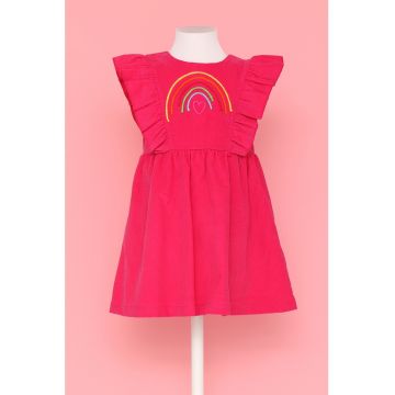 Rochie scurta cu maneci fluture