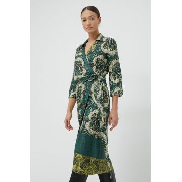 Sisley rochie culoarea verde, maxi, drept