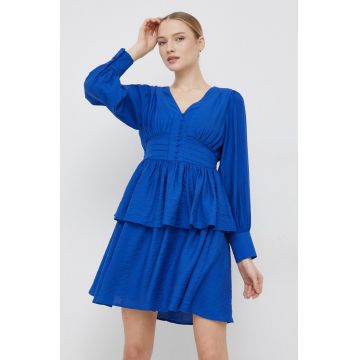 Y.A.S rochie Daza culoarea albastru marin, mini, evazati