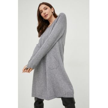 Answear Lab rochie din lana culoarea gri, mini, drept