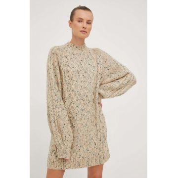 Billabong rochie culoarea bej, mini, oversize