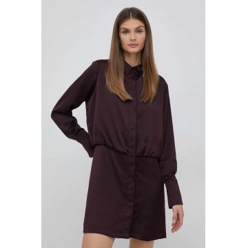 Dkny rochie culoarea violet, mini, drept