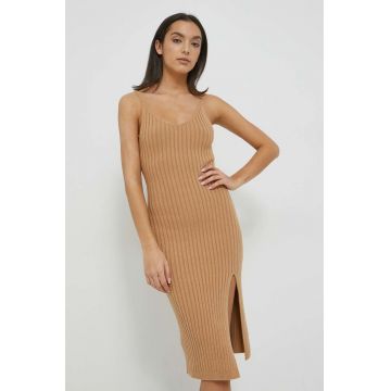 Hollister Co. rochie culoarea bej, mini, mulata